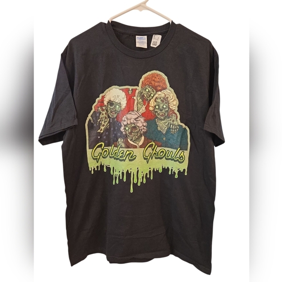 GOLDEN GHOULS ZOMBIE GRAPGIC PARODY T- SHIRT. SIZE LARGE. - Picture 1 of 4